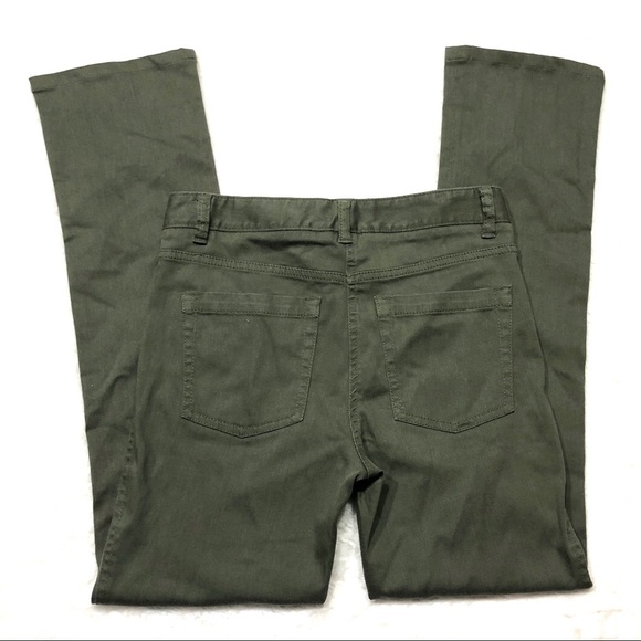 ALL JEANS DISCOUNTED!- THEORY $285 Slim Straight Olive Green Jeans 2 - Picture 4 of 5